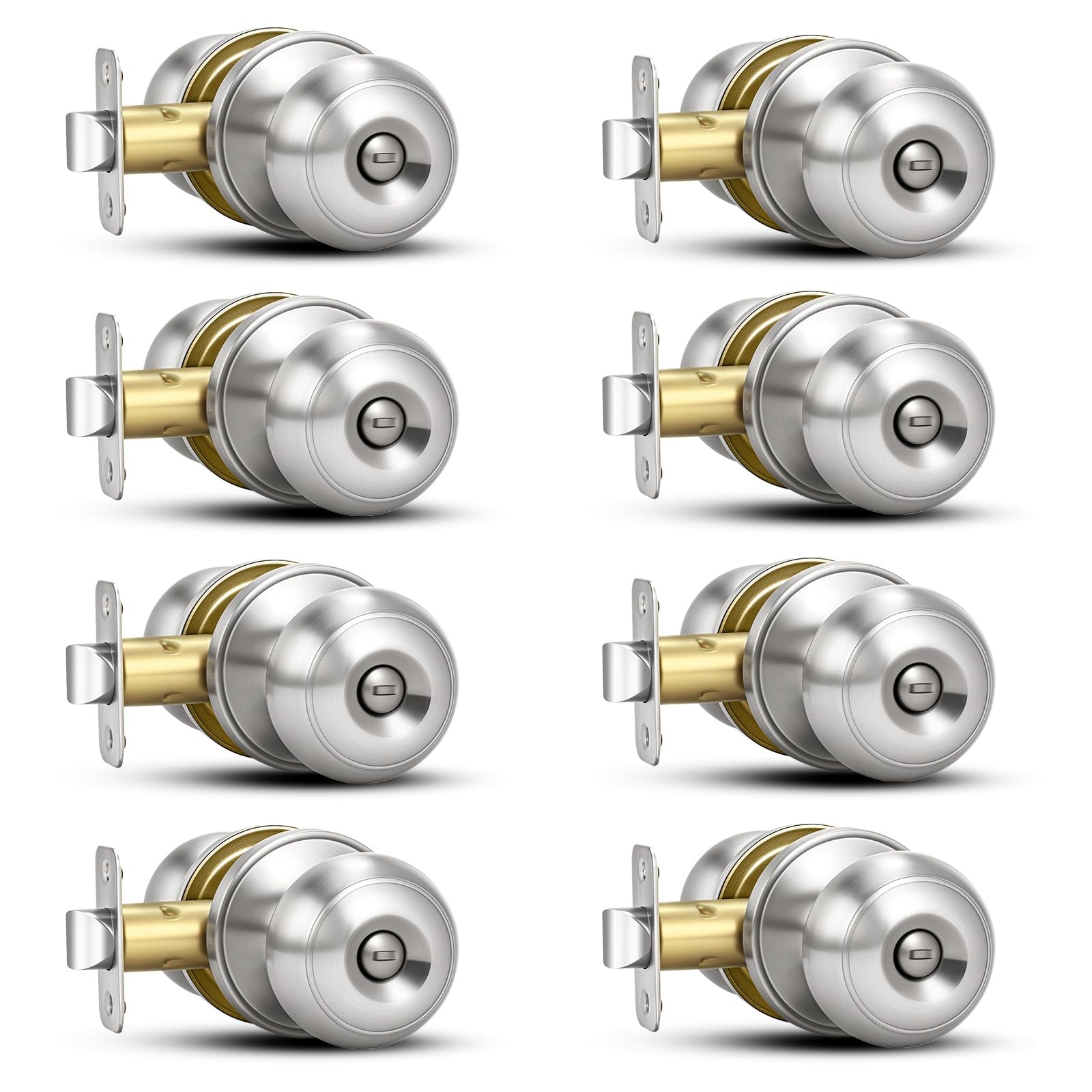 Door Knobs,privacy Door Knob With Lock, Interior Doorkn...