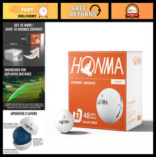 48-Pack Golf Balls - Maximum Distance, Low-Spin Flight, Durable Cover, Ideal for