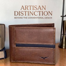 Two-Tone Leather Wallet for Men | Leather Bifold | Cowhide Full Grain | Slim