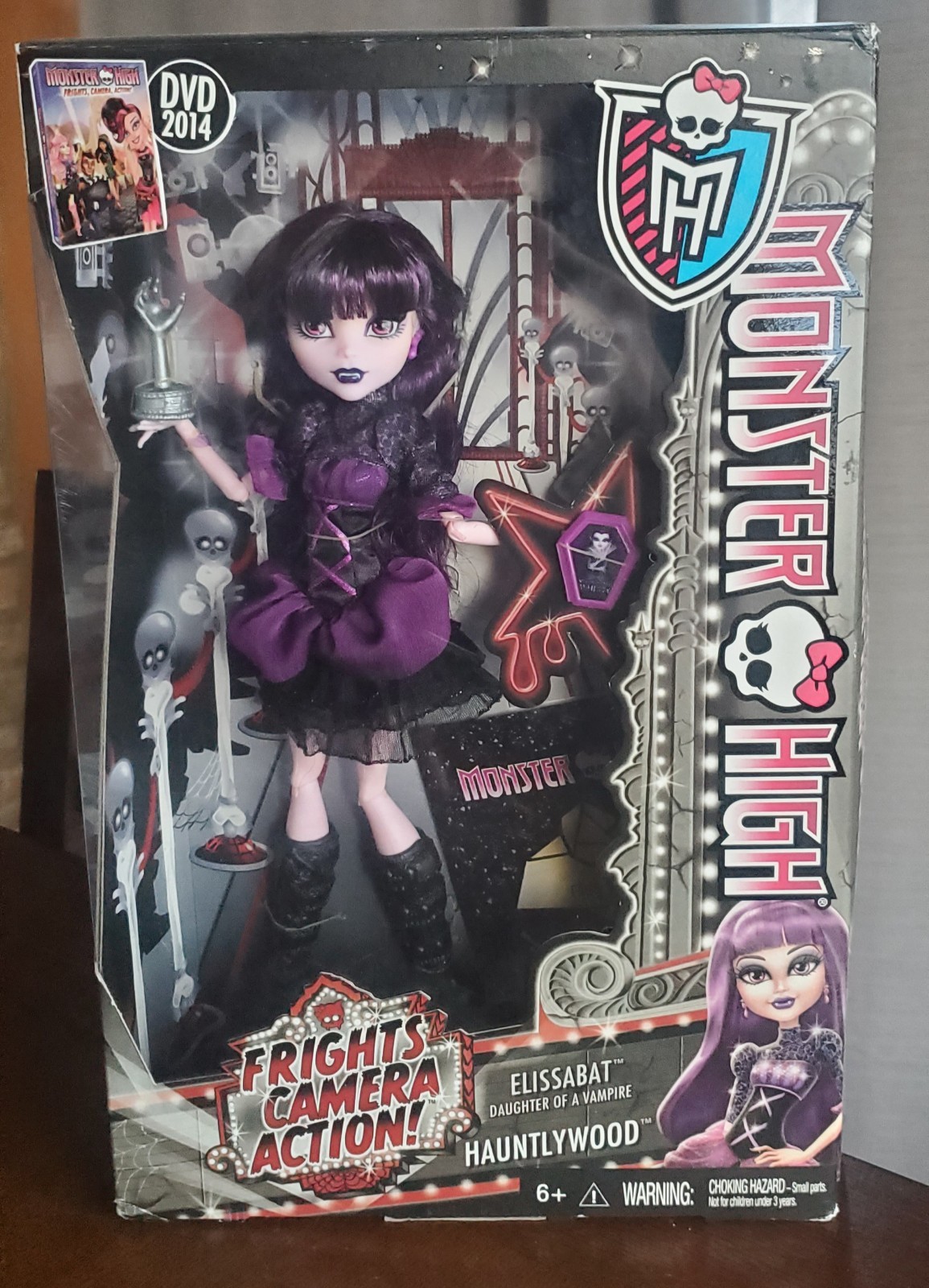 2013 Monster High Elissabat Frights, Camera, Action Doll,please Read 
