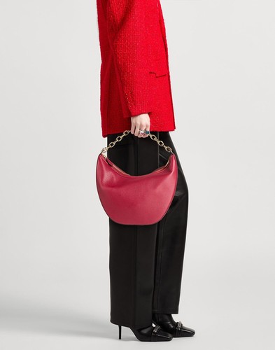 Valentino Garavani - Women - Pebbled-leather Hobo bag - Burgundy