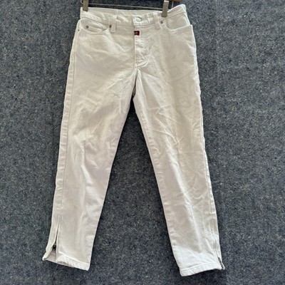 Vintage Polo Ralph Lauren Ankle Zip Capri Jeans White Denim