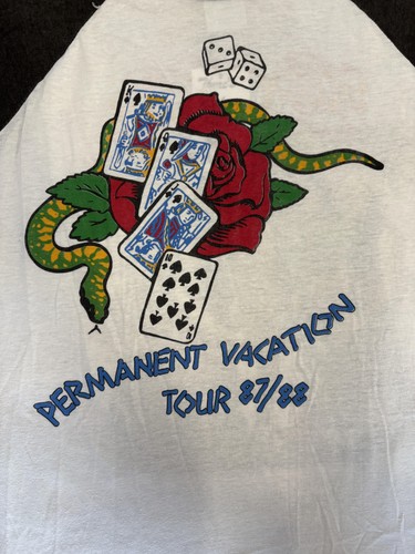 Vintage Aerosmith Shirt Mens Medium Permanent Vacation Tour Band Rock 80s - Picture 13 of 13