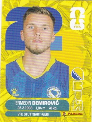 2026 Panini FIFA World Cup Sticker Gold  Ermedin Demirovic #BIH17