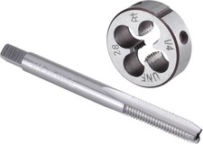Burkit 1/4"-28 UNF Tap and Die Set Left Hand, 1/4 x 28 UNF Machine Thread Tap...