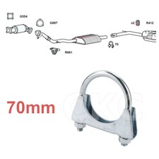 For Audi A4 B9 2.0 Saloon / Coupe 2016 To 19 Mid Section Silencer Exhaust Clamp