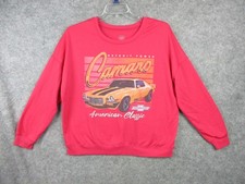 GM Detroit Power Chevrolet Camaro Sweater Womens Extra Large Red Crew Sweatshirt
