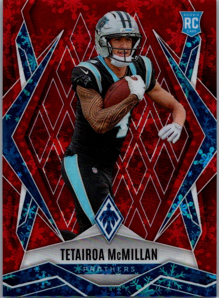 2025 Panini Phoenix #155 Tetairoa McMillan Red Winter Prizm #/399