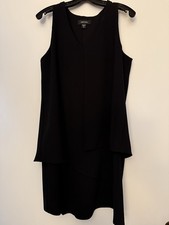 Karen Kane Women's Black Sleeveless V-Neck Shift Dress Size US M