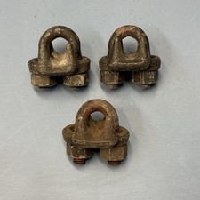 Lot of 3 Genuine Crosby 1/2” Wire Rope Cable Clamps Clips U-Bolt USA