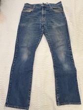 Vintage Y2K Levi's 517 Saddleman Bootcut Jeans L34 W34 Med Wash Blue Denim 2003