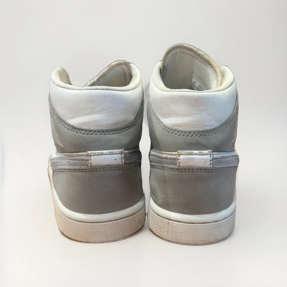 Air Jordan 1 Mid Youth 8.5 YS Wolf Grey Aluminum White - Image 4 of 4