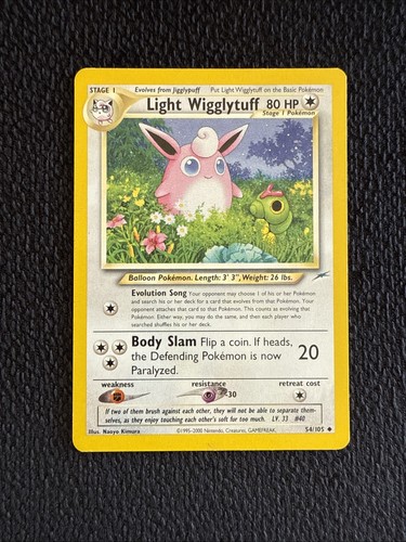 Pokemon Card - Light Wigglytuff Neo Destiny 54/105 Uncommon LP