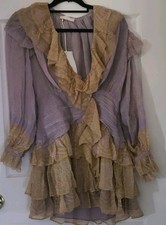 Ulla Johnson Sara Silk Dress Lotus 2 NWT $695+
