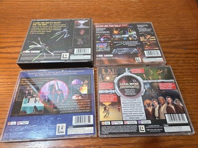 Star Wars PS1  Lot of 4 Dark Forces Jedi Power Battles Rebel Assault II Master