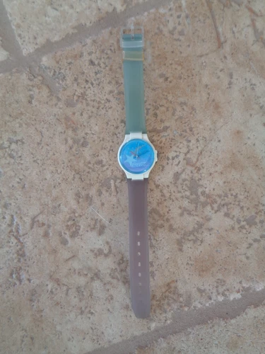 Vtg Coca Cola Coke Swiss Made 80's 90's Watch Silver Stars Works New Battery