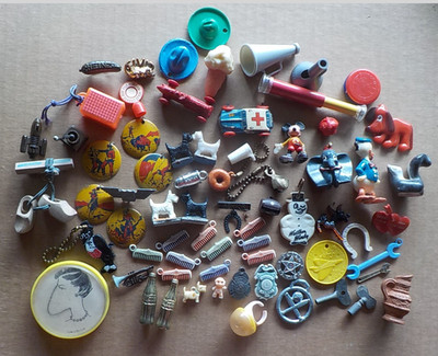 Vintage Misc Gum Ball vending and other charms plastic tin Advertising