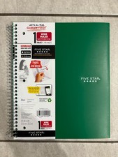 Five Star 1-Subject Wirebound Notebook 100 Pages Wide Ruled 8.5x11 Green