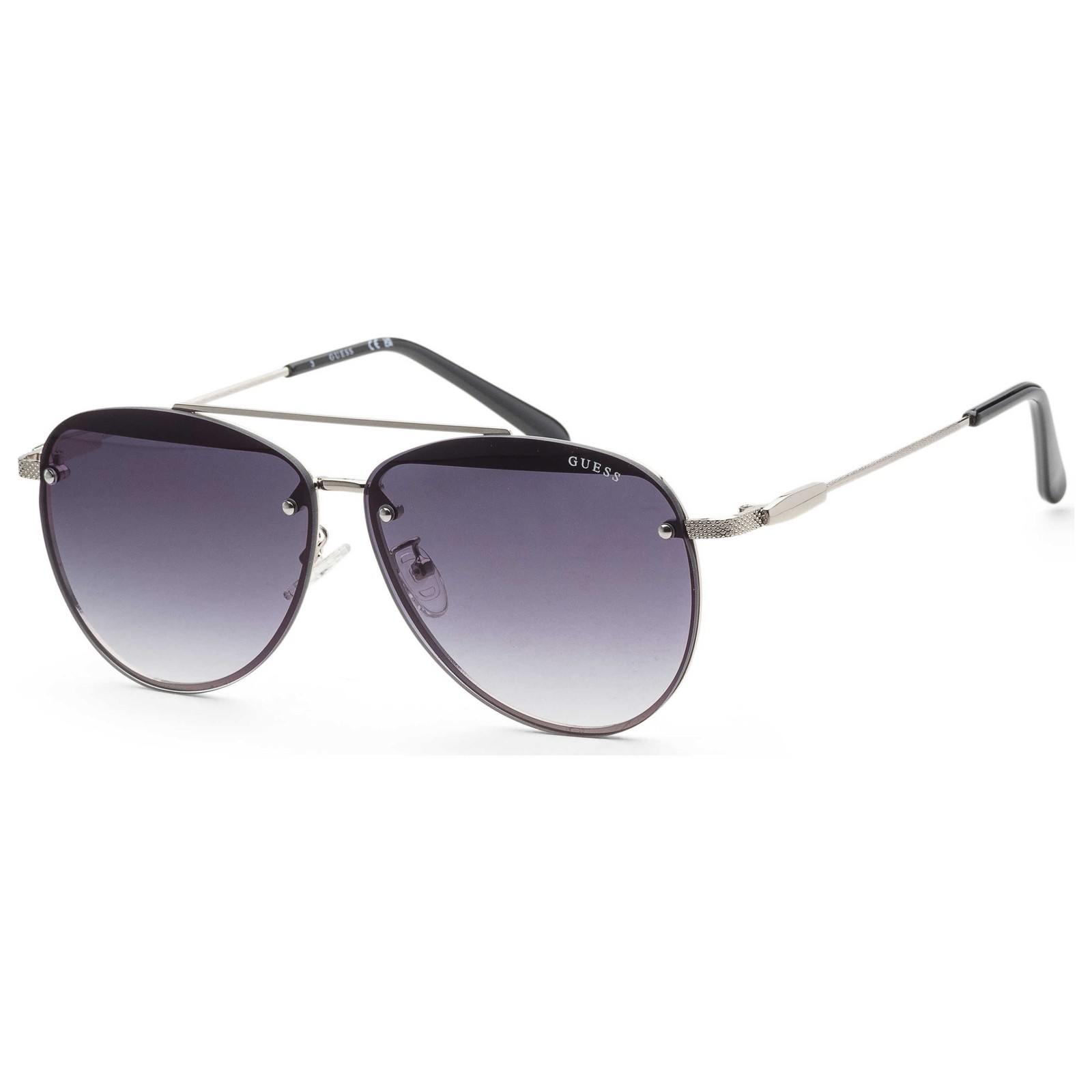 Guess Women's Factory 63mm Shiny Light Nickeltin Sunglasses GF0386-10B