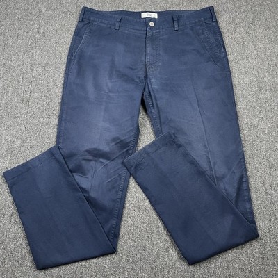 Spoke Hose Herren W36 L34 blau Slim Tapered Freizeit Chino Heroes Build A