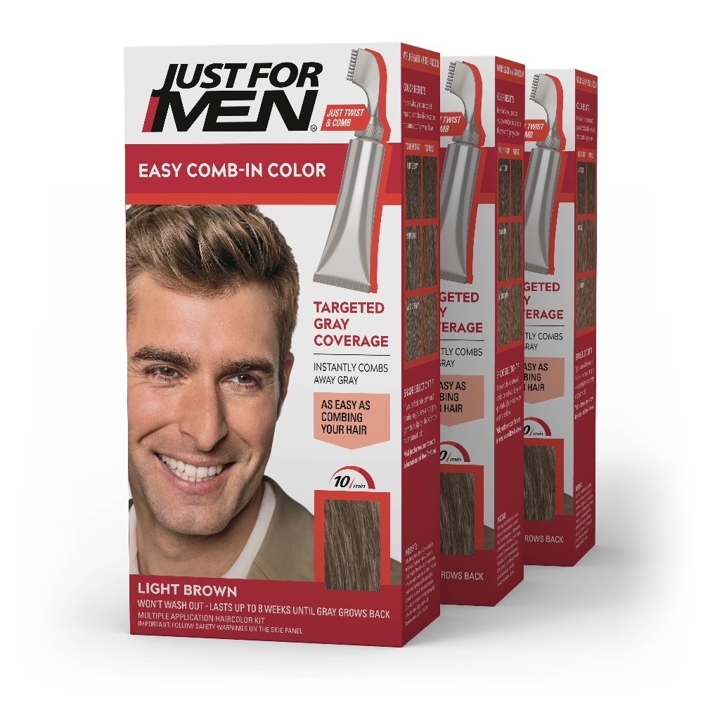 For Men With Applicator Light Brown A-25 3 Pack
