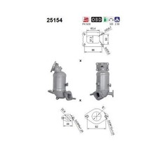 1x Katalysator AS 25154 passend für HYUNDAI KIA