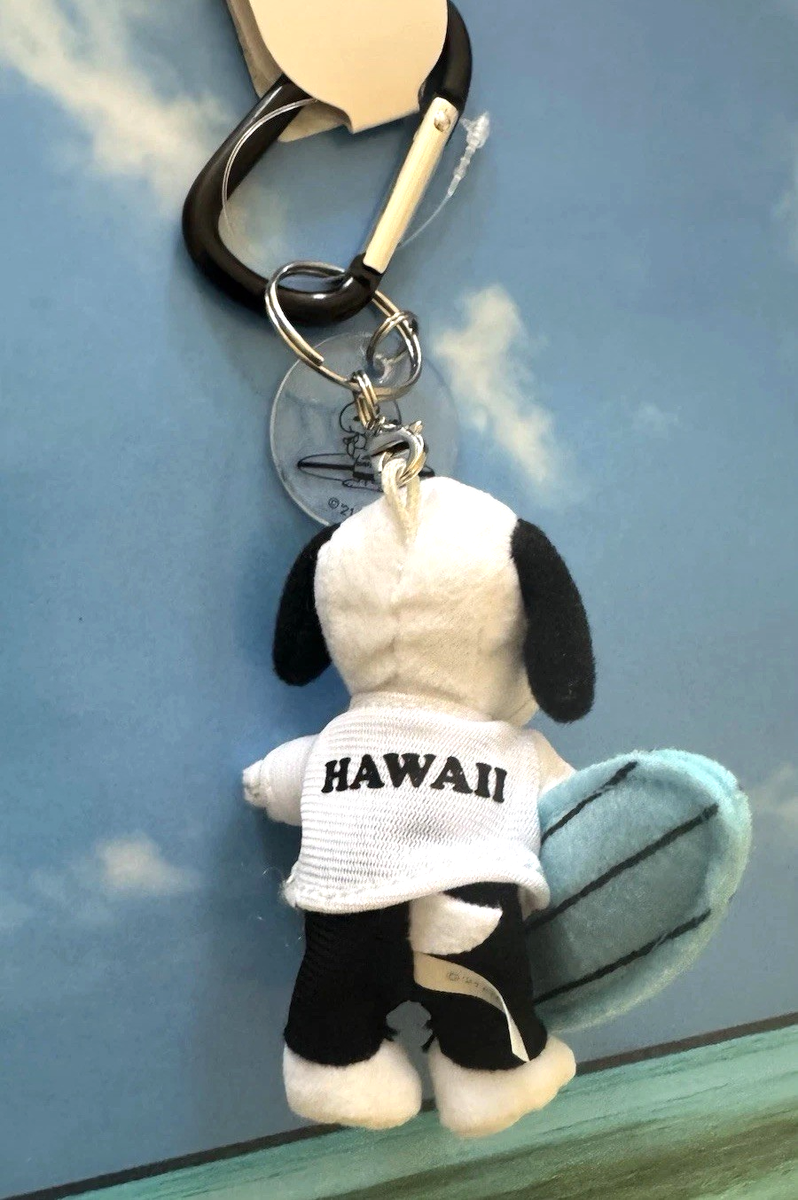 Snoopy's Surf Shop Snoopy Joe Surfer Plush Keychain Clip Vintage