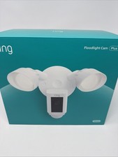 Ring Floodlight Cam Plus Outdoor Wired 1080p FHD Surveillance Camera - White