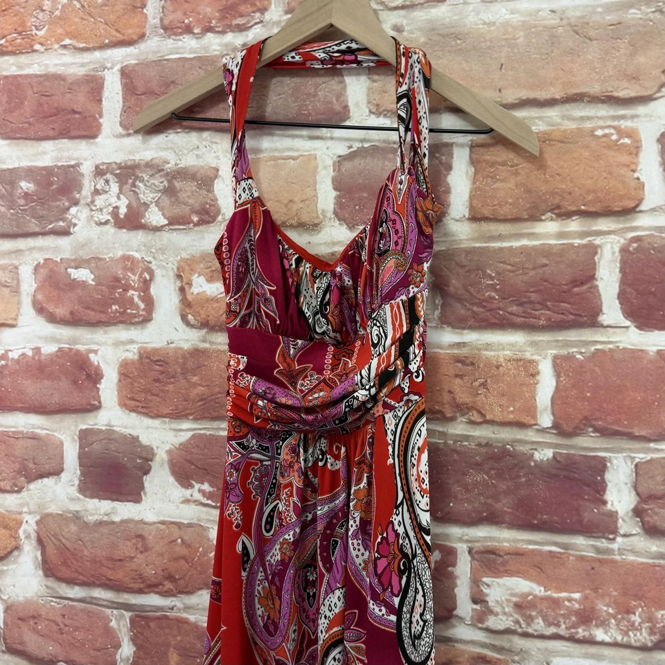 Maxi Vestido Vintage Bisou Bisou Para Mujer 4 Multicolor Boho Floral Abstracto Popover Foto 4 de 4