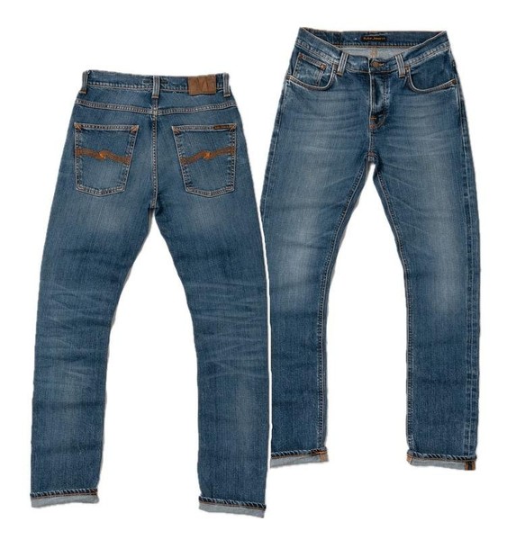 Men Nudie Jeans Jeans Navy Cotton 30 / S / 44