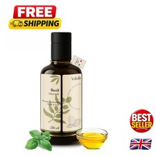 100% Fresh Basil Oil - Cold Pressed Extra Virgin Olive Oil, 250ml, Made in Italy