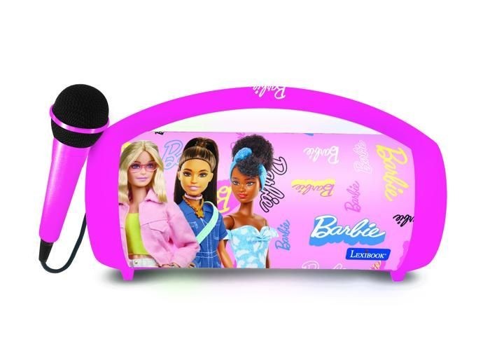 Enceinte rose sans fil Barbie avec jeux de lumière LED et lecture Bluetooth USB SD