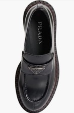 Prada Double Chocolate -platform Loafer Size 10.5 40.5. NIB 1250