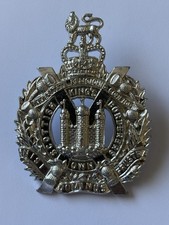 Anodised ERII Crown King's Own Scottish Borderers (KOSB) Regiment Cap Badge.