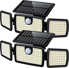 Solar Lights Outdoor Waterproof, Motion Sensor Flood outside Lights with 2500LM 