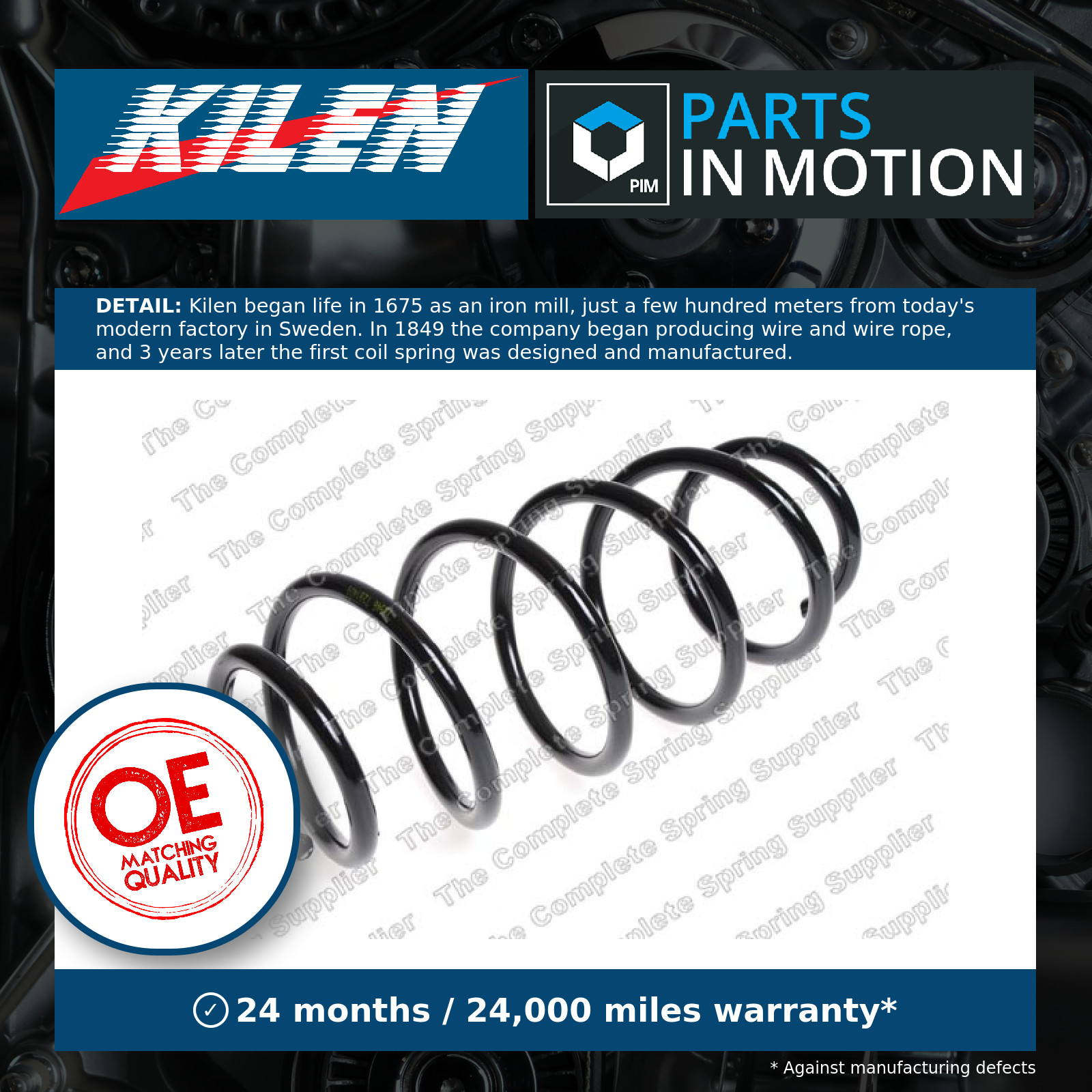 Coil Spring Front 21069 Kilen Suspension 5002TG Genuine Top Quality Guaranteed - Image 7