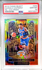 Carmelo Anthony 2016 Panini Select #240 *Tie Dye Prizm* Numbered /25 PSA 10
