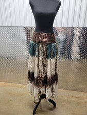 Tie Dye Midi Maxi Skirt Convertable Indian Gypsy Hippie Boho Festival S Rare Vtg
