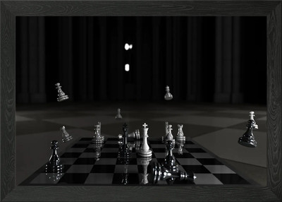 3D Schach gerahmtes Wandbild Poster Leinwanddruck Bild