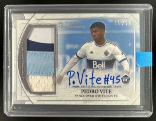2022 Topps Renaissance MLS Pedro Vite Auto Relics RC Patch #5/20 Whitecaps