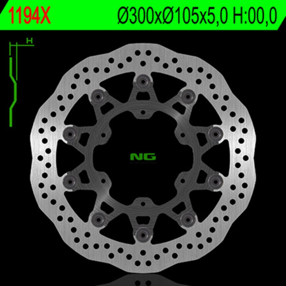 Free Shipping Ng Brakes Wavy Floating Brake Disc For Motorcycle Parts