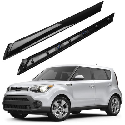 HYR A-Pillar Outer Windshield Trim Molding Set Fit for 2014-2019 Kia Black 