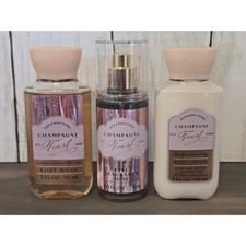 Bath Body Works Champagne Toast Gift Set Fragrance Mist Body Wash Lotion Set New