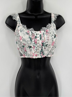 NWT Victoria's Secret Dream Angels Lace Corset Bra | Coconut White Botanical | S