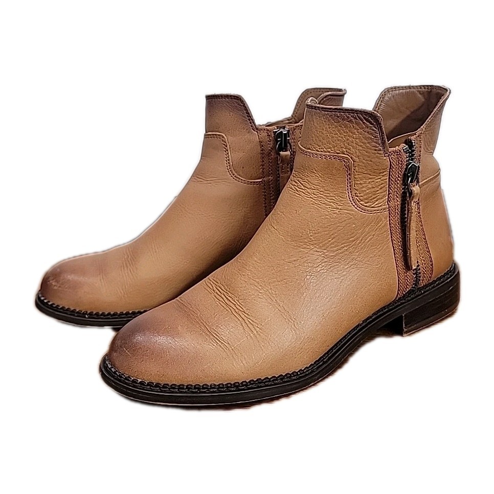 Franco Sarto Womens Halford Ankle Boot Cognac Size M