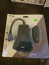 Woods Outdoor Lighting Timer with Remote Control Countdown 3 Grounded Outlets