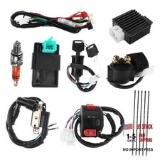 110cc ATV Full Wiring Harness Assembly Full-wave Rectifier Orange Spark Plug