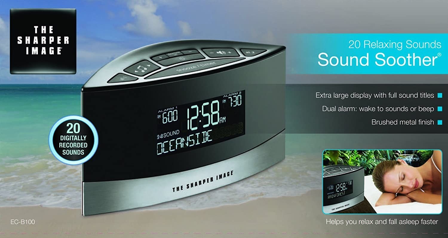 Sharper Image EC-B100 Sleep Sound Machine Dual Alarm (Really NEW) # 3443 uu