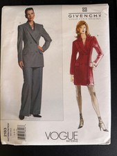 New Vogue 2183 Designer Givenchy by Alexander McQueen Pant Dress Suit 6-10