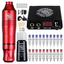 DragonHawk Pro Complete Tattoo Pen Machine Kit 23 PCS *NEW